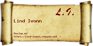 Lind Ivonn névjegykártya